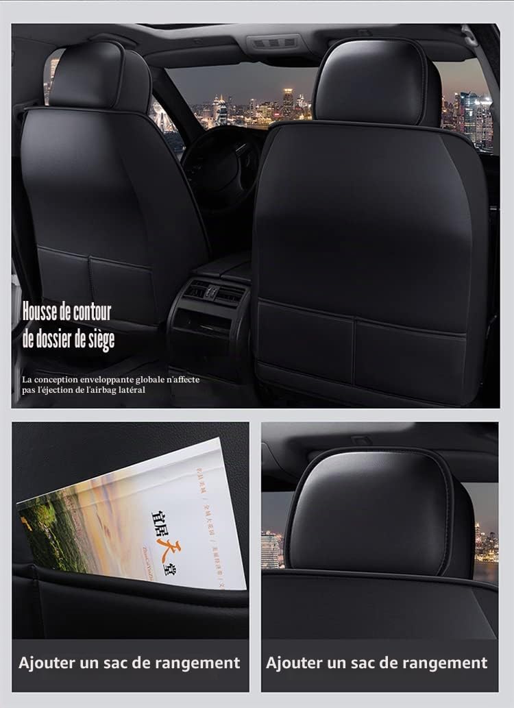 XENITE Housse Siège Voiture pour Nissan Navara (D22, D40, D40 S, Np300) 2000-2023, Ensemble de Housses Imperméables, Protège Siège Auto, Accessoires, Noir-Café