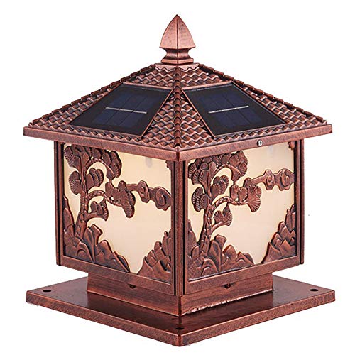 Preisvergleich Produktbild LEDs Solarleuchten Für Aussen, Dimmable Aluminiumdruckguss Mattglas Dekoration Antike Art, Ip65wasserdichte Garten Innenhöfe Balkons Einfahrt Treppen Außenwand Mehrfache Auswahl-Größe40*40Cm