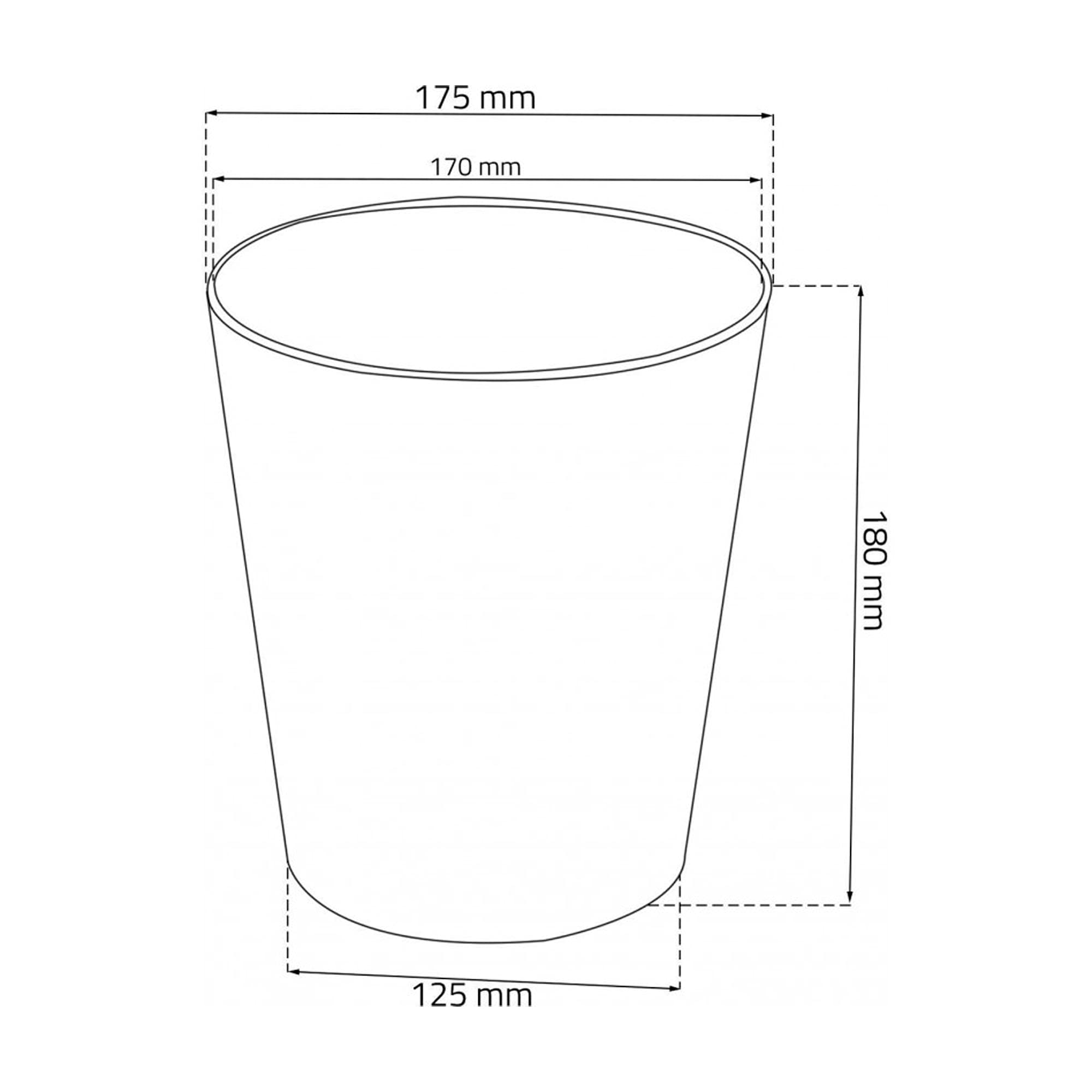 WELLHOME 2 x Tree Plastic Plant Pot in Ice Grey 17.5 (L) x 17.5 (W) x 17.9 (H) cm, Grande - Image 2