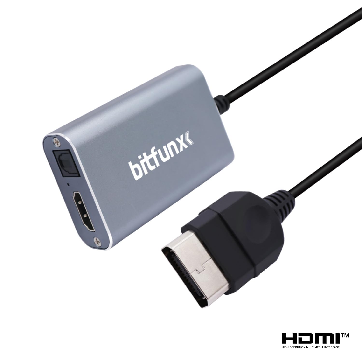 BITFUNX Adaptador HDMI para consola Xbox, convertidor HDMI para consola Xbox, compatible con cable HD que acepta sonido envolvente digital Dolby 5.1, adaptador de videojuegos Plug and Play sin