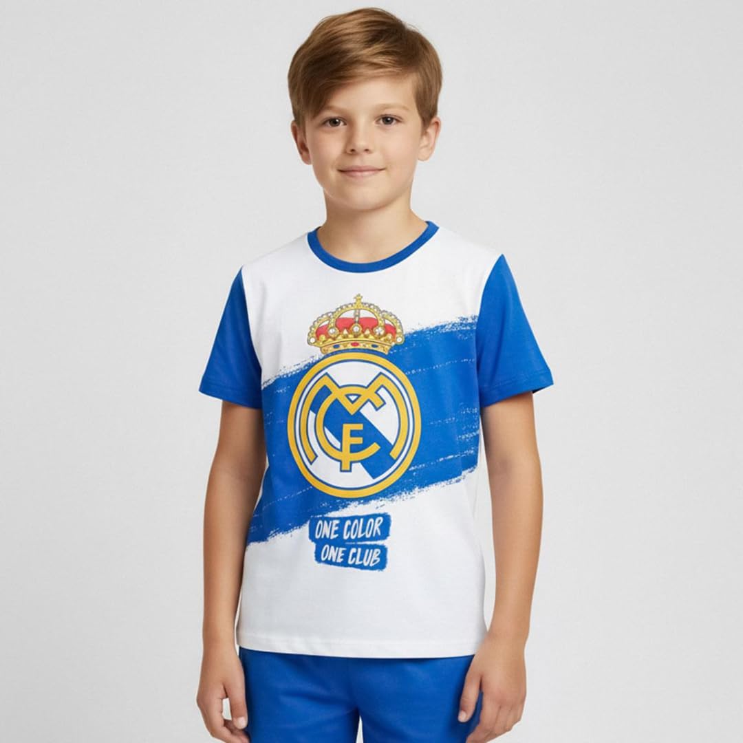 Pijama Corto Real Madrid niño y niña para Verano – Pijama Corto Real Madrid de Dos Piezas