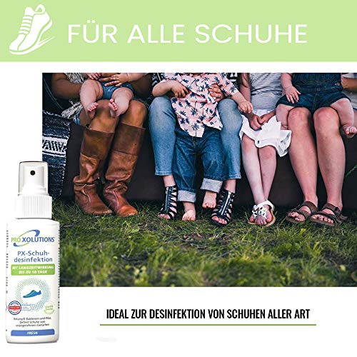 PX Schuhdesinfektionsspray mit Langzeitwirkung gegen Fußpilz und Nagelpilz - Schuh Deo Spray geeignet für alle Schuhe