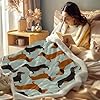 Dachshund Fleece Throw Blanket for Couch: Dog Sherpa Blanket for Dog Lovers - Soft Dachshund Gifts for Women, (Throw 50" X 60") #3