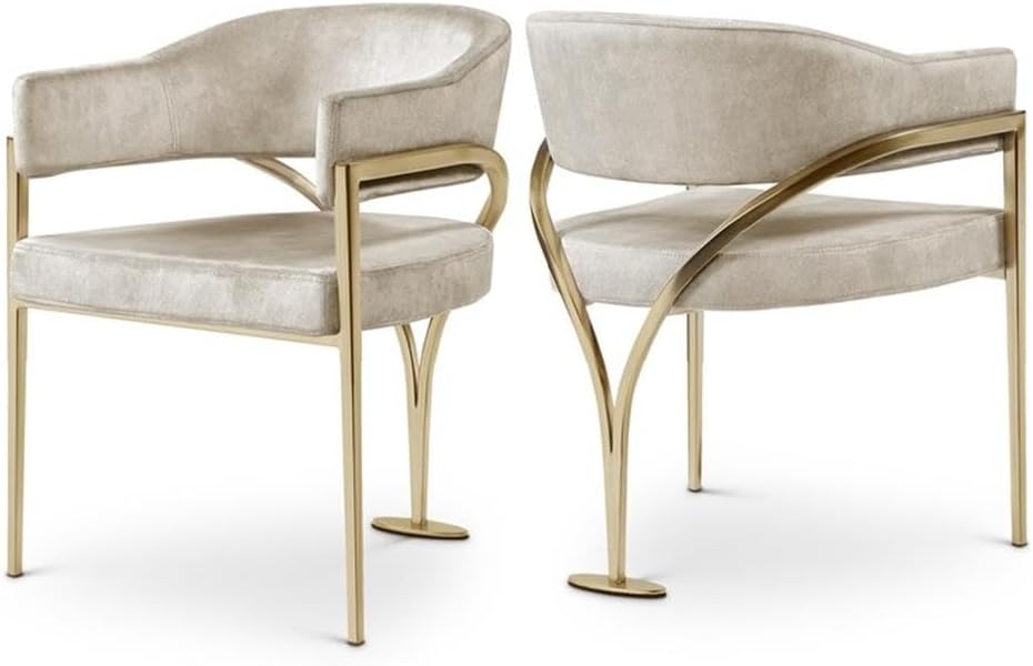 Pemberly Row Contemporary Stone Velvet Dining Chairs (Set of 6)