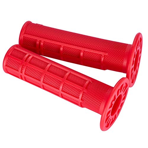 Image of 7 /8'' ATV Grips Universal Handlebar Grips Soft Rubber Motorcycle Grip for ATV Polaris Thumb Throttle Kid Youth 4 Wheeler Quad 400ex