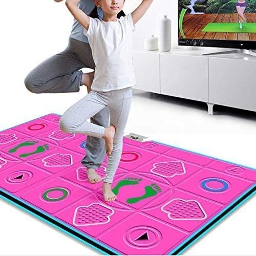 Tanzmatte, Somatosensorische 3D-Spielekonsole, drahtlose Tanzspielmatte, PU-Material mit Doppelgriff, für Erwachsene/Kinder 0210