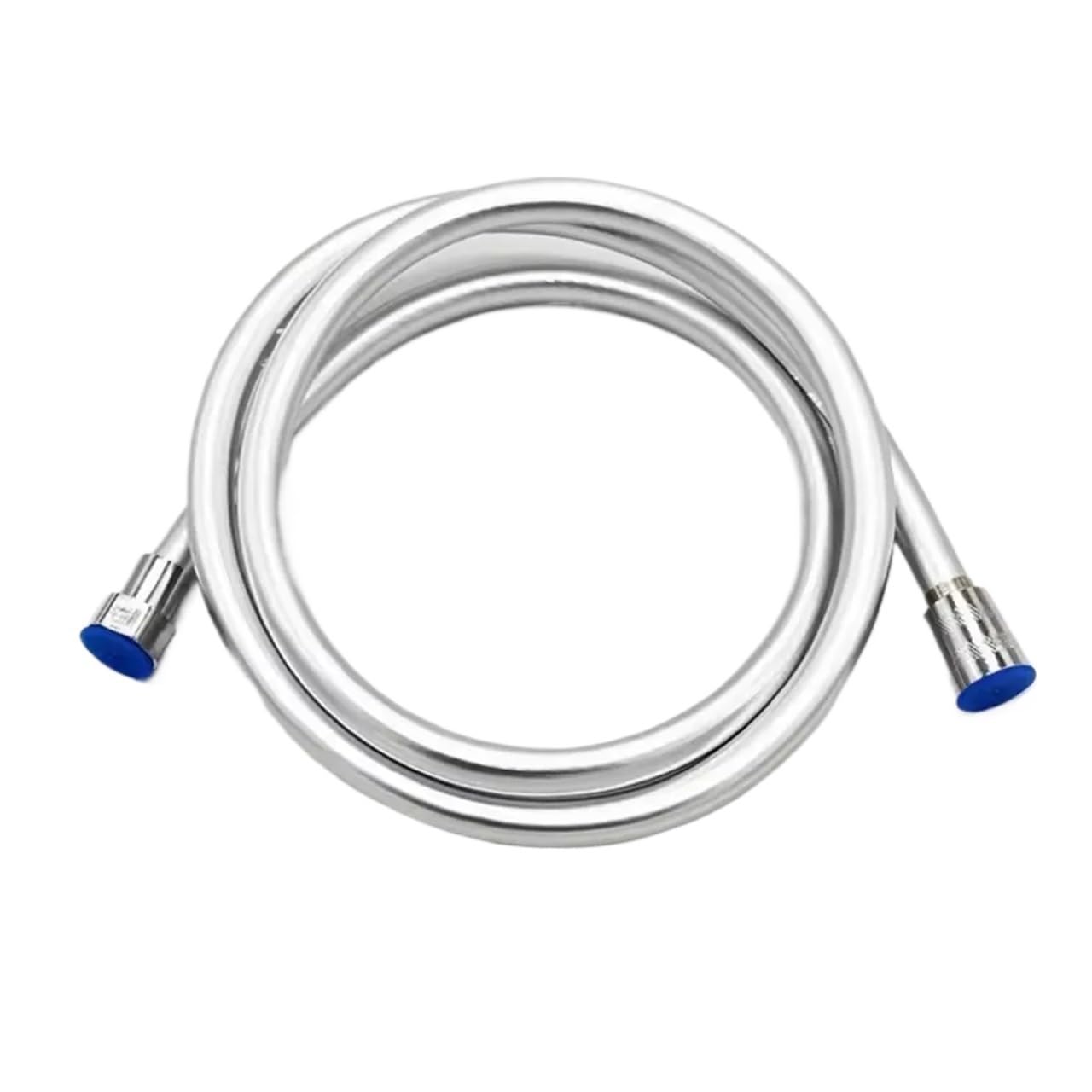 Shower Hose 1.5/2/3meters PVC Handheld Shower Head Hose Flexible Anti Winding Explosion-Proof Water Tube Bathroom Faucet Extension Pipe(Silver,150cm)