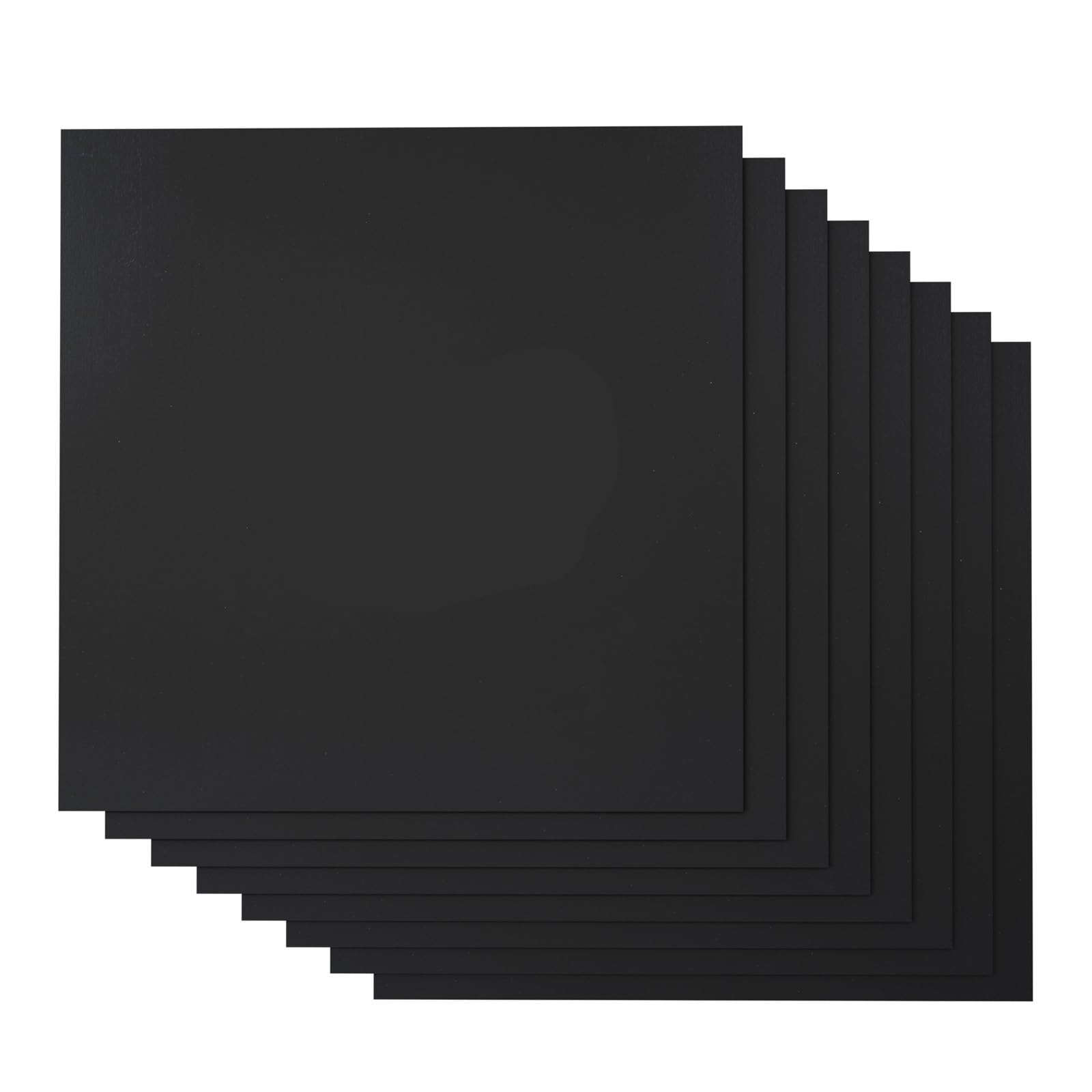 Hoja de madera contrachapada de 3 mm, material láser, 8 unidades de madera contrachapada de 30 x 30 cm, sin barnizar, placa de madera sin tratar para modelismo, corte por láser, grabado (negro)