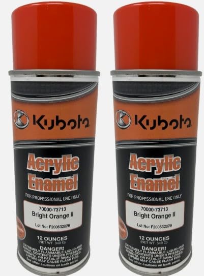 R&L Supply Two Pack Genuine OEM Kubota 70000-73713 Bright Orange II Touch Up Spray Paint