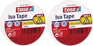 Tesa 56192 Isolierband 2 Rollen Weiß