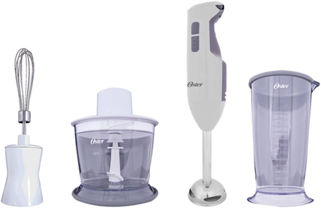 Oster Versatile Turbo Function Stick Mixer Hand Blender - 250 Watt - Turbo function - Stainless Steel Shaft and Blade - Include Whisk Attachment