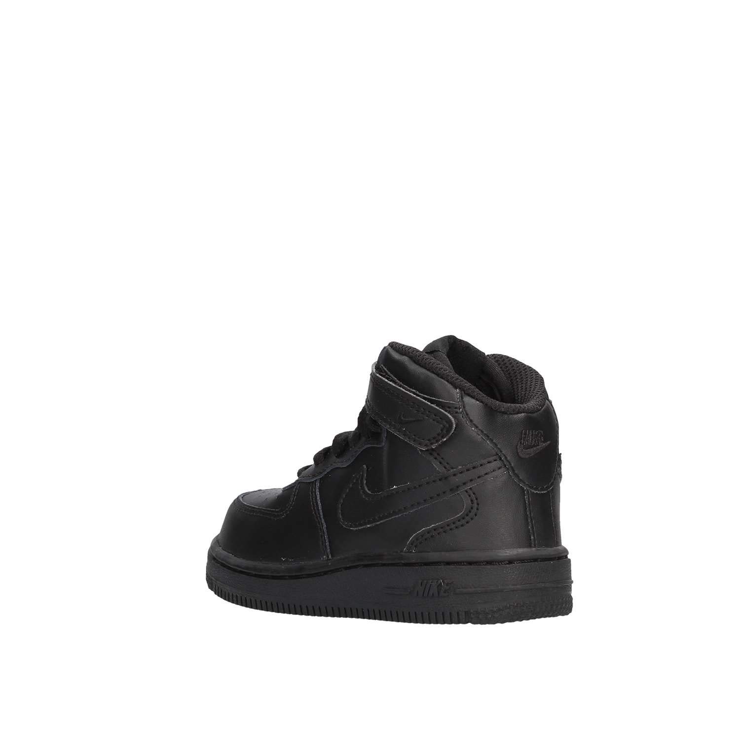 Nike [314197-004] Force 1 MID (TD) Infants Shoes Black/Black