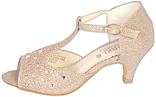 Girls Glitter & Stone Sandal With Memory Foam Insole2