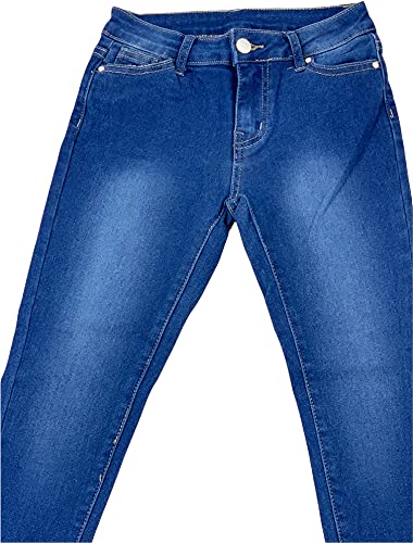 Image of ToBeInStyle Girl's Denim Easy Styling Classic Timeless Everyday Jeans Zip-Up Closure