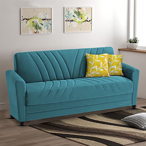 Image of Francis 3 Seater Sofa Set for Living Room (Turquise Fabric)