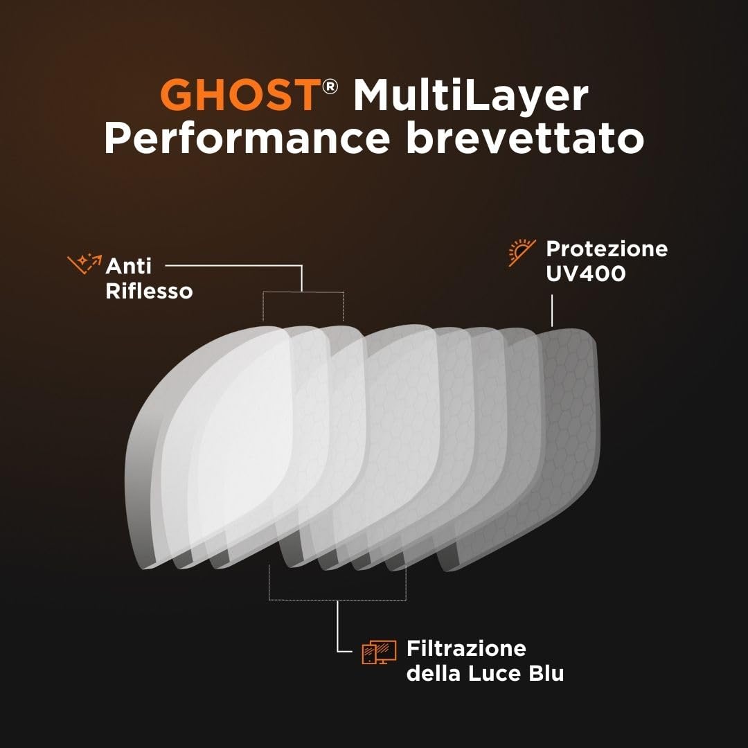 Horus X • Occhiali Luce Blu Uomo Donna | Occhiali Gaming Anti Luce Blu | Protezione Ottimale Anti-Fatica | Revo Clear