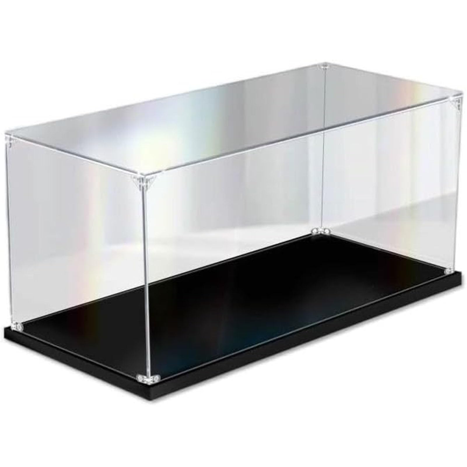 ELZEM Acryl Vitrine Schaukasten für 42128 Schwerlastanhänger Glasvitrine Acrylbox Transparent für Figuren Modellautos Sammlerstücke 65 X 25 X 30cm 3MM