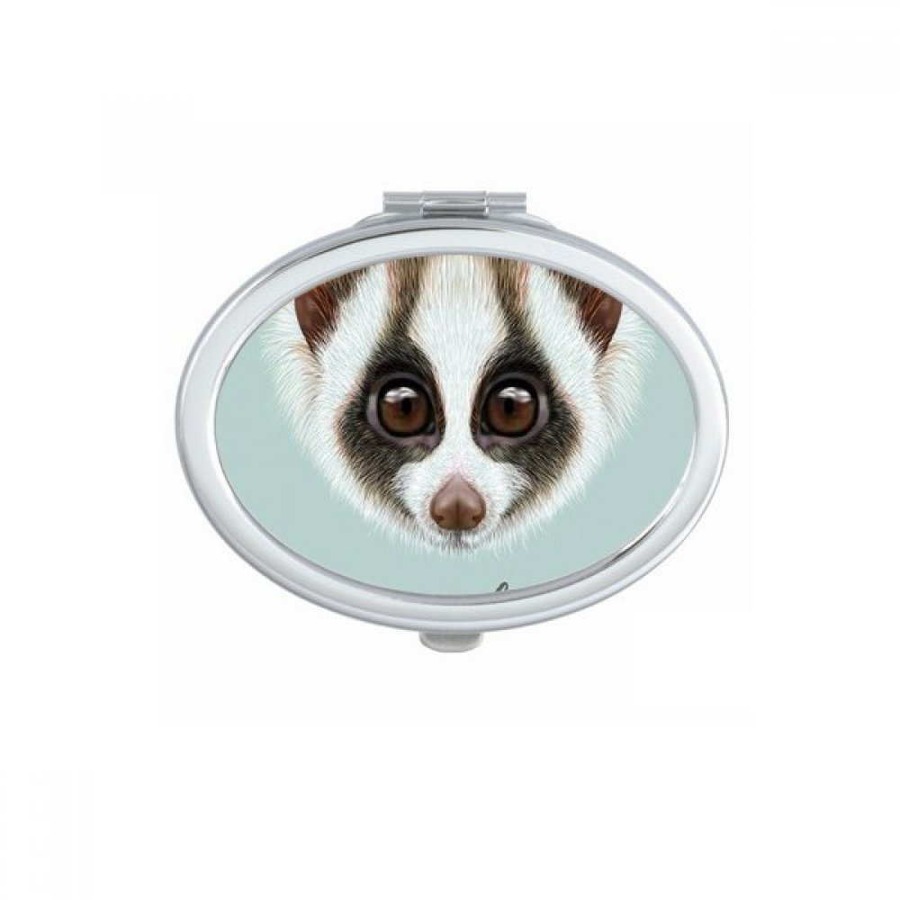 Miroir de poche portable loris mignon cadeau original pour femme