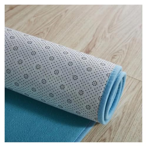Tapis table basse rond vert 200cm en velours pour protéger le sol et isoler du froid - 6