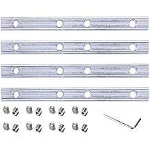 4pcs 20 Series Straight Line Connector,Aluminum Profile Straight Line Connector with Mounting Screws for 6mm Slot 2020 Series Aluminum Extrusion Profile