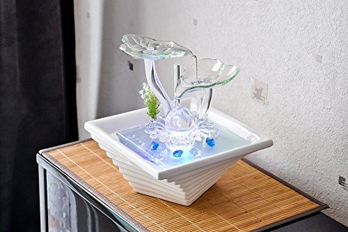 Zen'Light SCFV2FW Flower Fontaine d'Intérieur Blanc 24 x 24 x 27 cm - Image 5