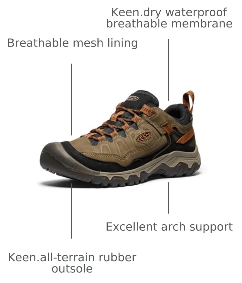 Image of KEEN Men's Targhee 4 Low Height Durable Comfortable Waterproof Hiking Shoes