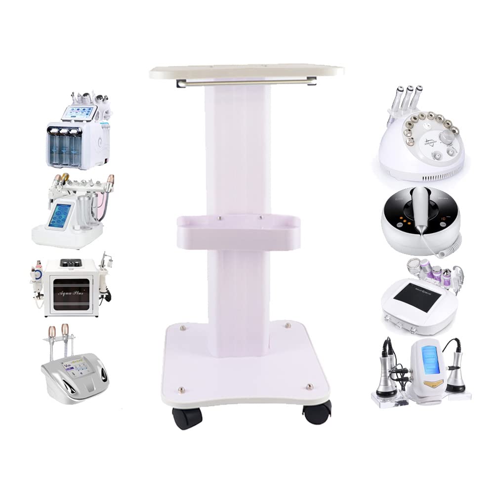 LYNICESHOP Beauty Salon Spa Utility Cart, ABS Material, White, 2 Tier, 14