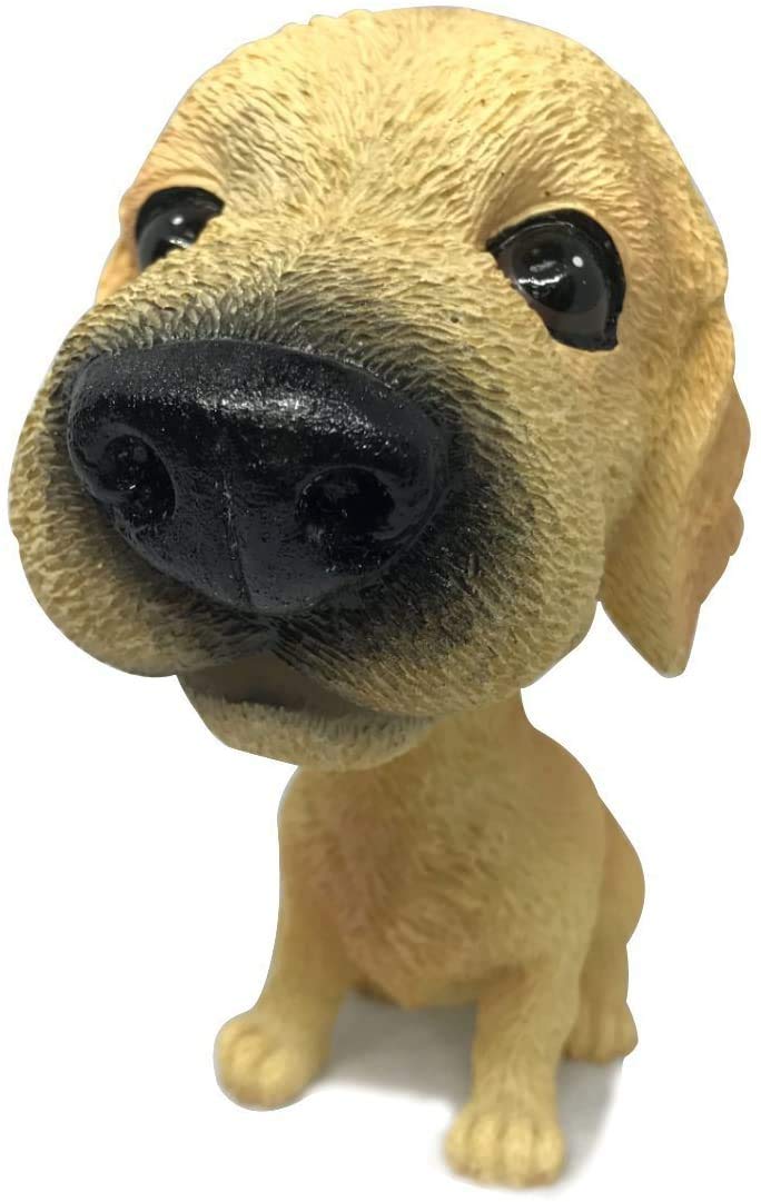 CHUOZI Bobblehead Mini Puppy Dog Figurine Bobbling Heads Car Dashboard Decoration Golden Retriever