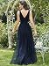 Ever-Pretty Vestido de Fiesta Largo Mujer Tul Lentejuelas Corte Imperio Apliques Escote...