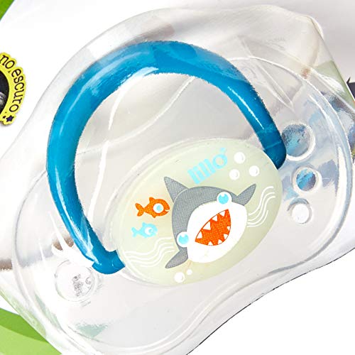 Chupeta Smart Glow Bico Simétrico Tam 1 - Lillo, Azul