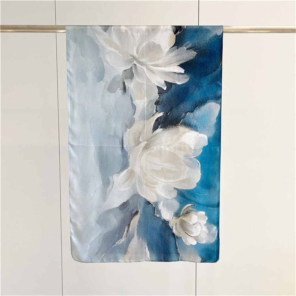 Sciarpa Lunga in Raso di Seta Sciarpa Decorativa Versatile for Temperamento Primaverile ed Estivo da Donna