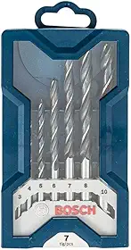 Bosch Jogo de brocas Madeira Mini X-Line 3-10mm 7 peças
