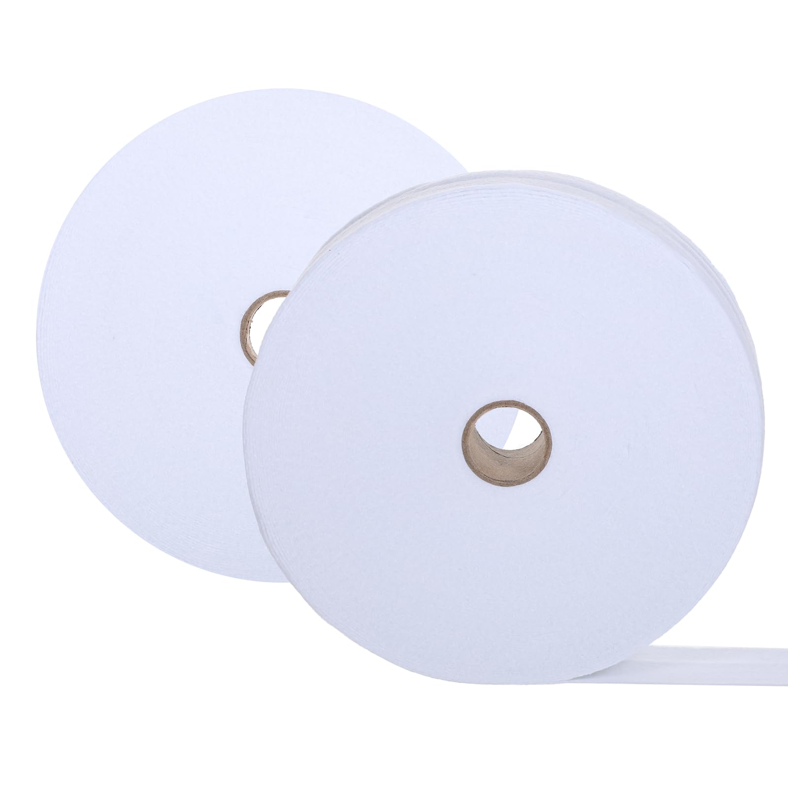 2 Rolls Jelly Roll Batting Strip for Rugs, 100 Yards 2 1/4 Inch Cotton Blend Fleece Batting Roll, Needle Punched Cotton Batting with Fabric Tube Maker for Jelly Roll Rugs, Braided Rug