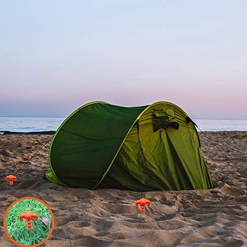 Tzt Canopy Stakes Canopy Anchors Beach Tent Stakes Heavy Duty Screw Shape 25 Cm 10 Inch thumb #3