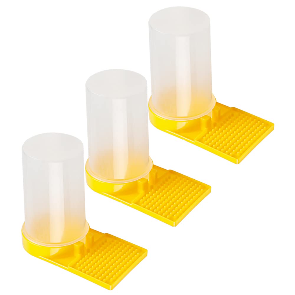 Distributeur d'eau d'Abeilles 3 Pièces Distributeur D'eau D'apiculture Mangeoire Eau Mangeoire à miel D'abeillesDistributeur d'eau d'Abeilles en Plastique pour entrées de ruche