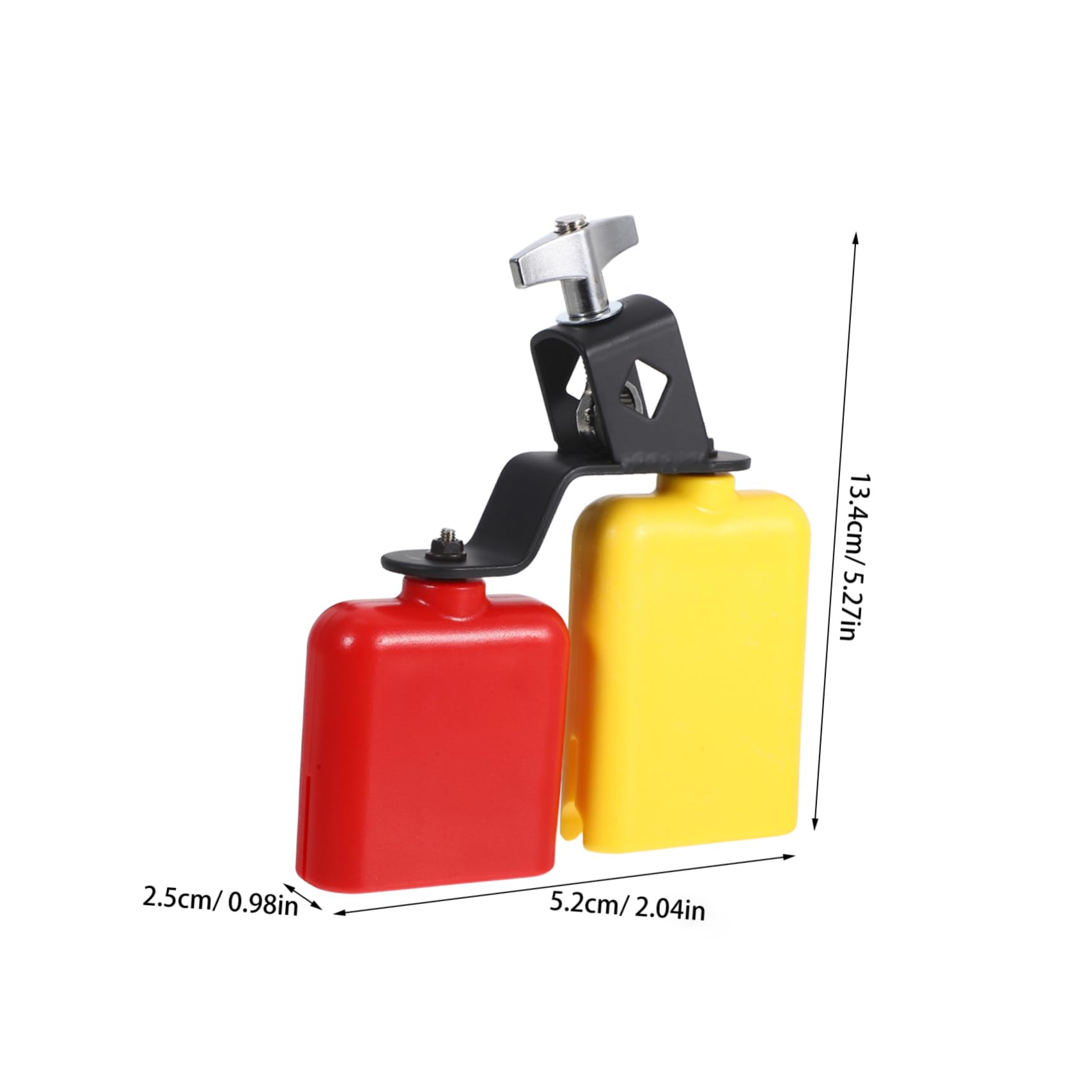 HANABASS Dual Tone Latin Bell High Low Sambago Drum Percussion Plastic Jam Block