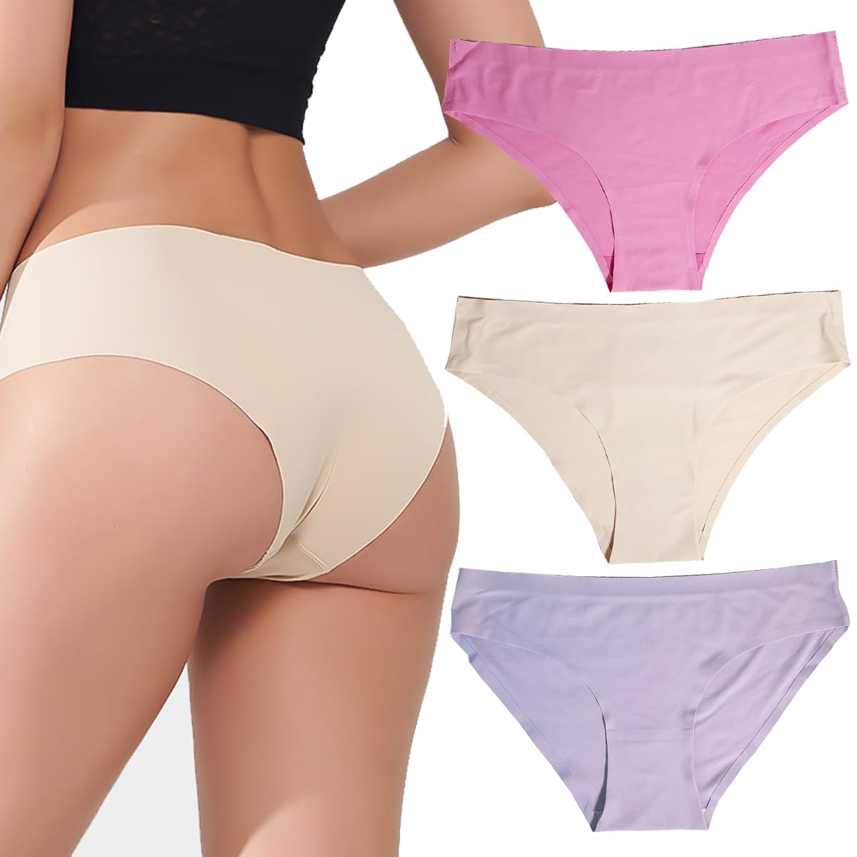 Women Sexy Underwear Lace Cut Out Thongs Mid Waist Panties G String T Back lace panties