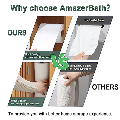 Amazerbath TOILET PAPER STORAGE CABINET 2.0 Toilet Paper Storage Cabinet Bamboo, Toilet Paper Holder thumb #4