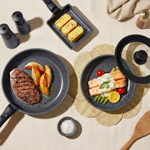 Image of GiPP Ceramic Pots and Pans Set Non Stick, Nonstick Detachable Handle Cookware Sets, Healthy Non Toxic PFAS PFOA & PTFE Free, Dishwasher &Oven Safe, Induction Kitchen Pot and Pan, 17 Piece Gray