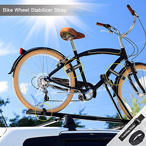Searching Roads Bike Rack Strap,6Pack Adjustable Bicycle Wheel Stabilizer Straps with Stonger Gel Grip Keep The Bicycle Wheel from Spinning - Thumbnail 5