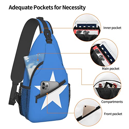 Mochila bandolera unisex negra estilo Somalia miniatura 5