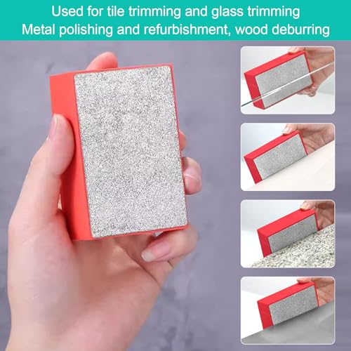 Aobuviou 4pcs Tile Polishing Pad Diamond Hand Polishing Pad Porcelain Sanding Blocks Glass Polishing Kit for Concrete Stone Granite Marble Ceramic 60# 100# 200# 400# 5 Aobuviou 4pcs Tile Polishing Pad Diamond Hand Polishing Pad Porcelain Sanding Blocks Glass Polishing Kit for Concrete Stone Granite Marble Ceramic 60# 100# 200# 400# - Image 5