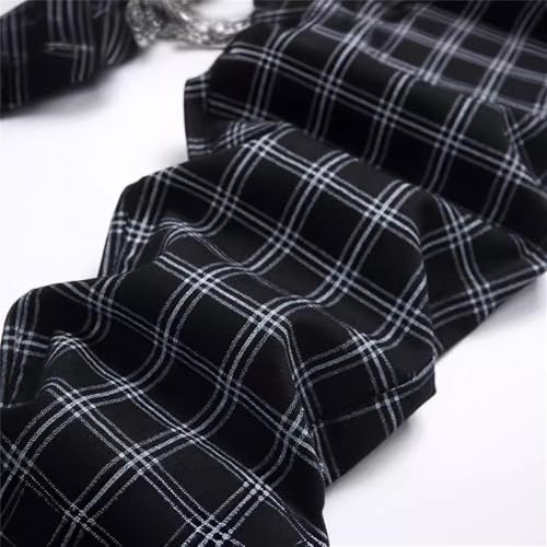 Men's Plaid Work Jeans Y2 Skinny Straight Jeans Comfortable Elastic Waist Fashion Hip Hop Clothing3