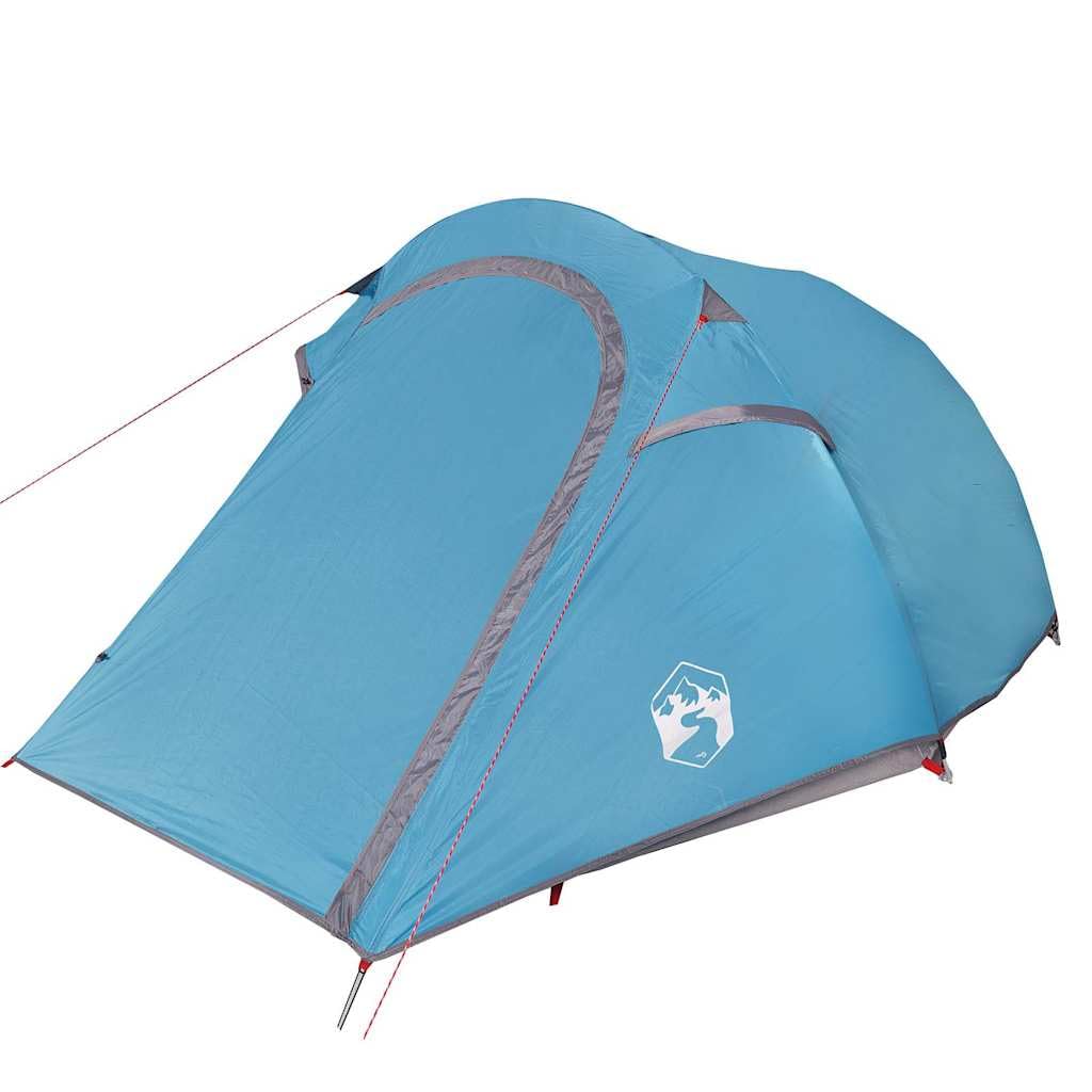 Namiot tunelowy dla osób, niebieski, wodoszczelny, z poliestru z powłoką PU, x x, lekki namiot kempingowy ze zdejmowanym namiotem