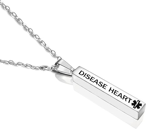 Miniatura 2 de Collar de acero inoxidable con identificación de alerta médica con información médica