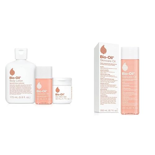 Bio-Oil Set de cuidado de la piel y aceite corporal, suero de vitamina E para cicatrices y estrías, recomendado por dermatólogos, todo tipo de piel,