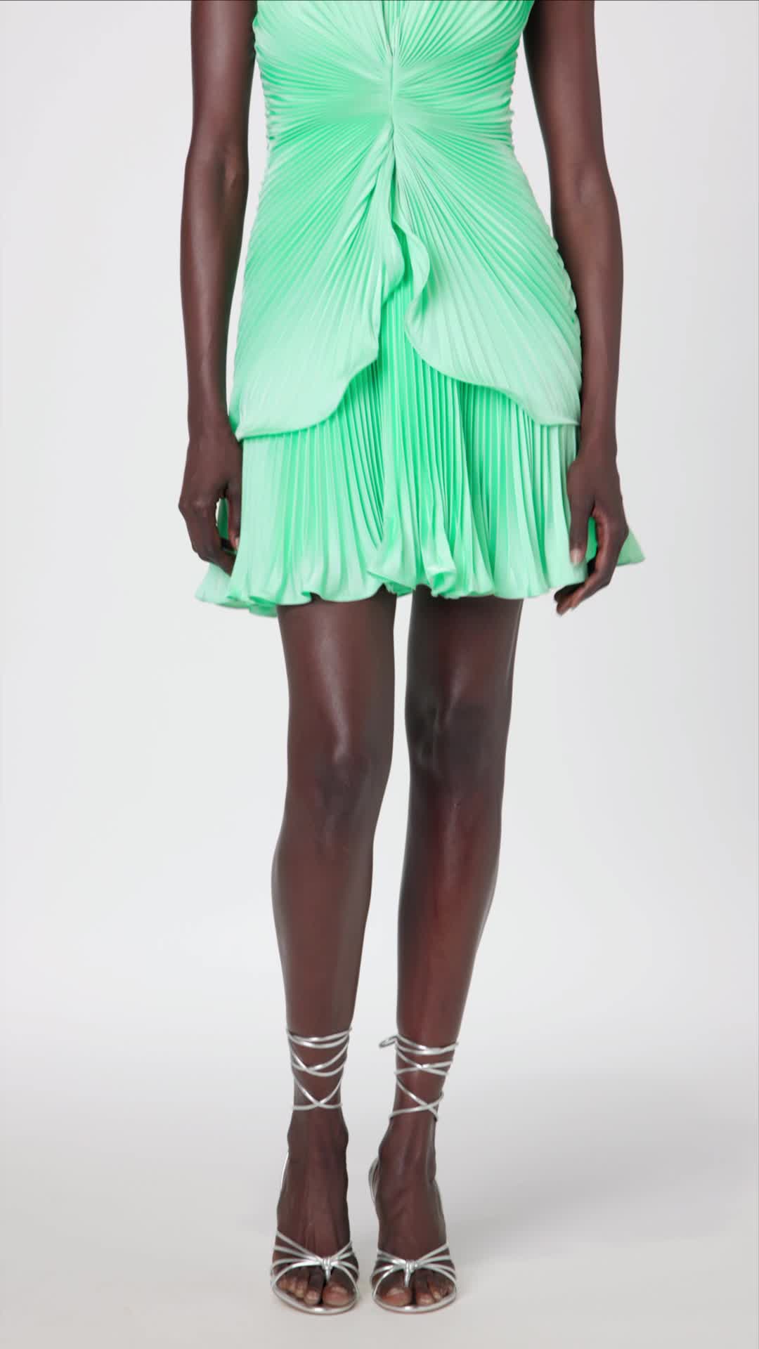 AMUR Women's Noa Pleated Mini Dress, Seafoam, 10 at Amazon Women's Clothing  store