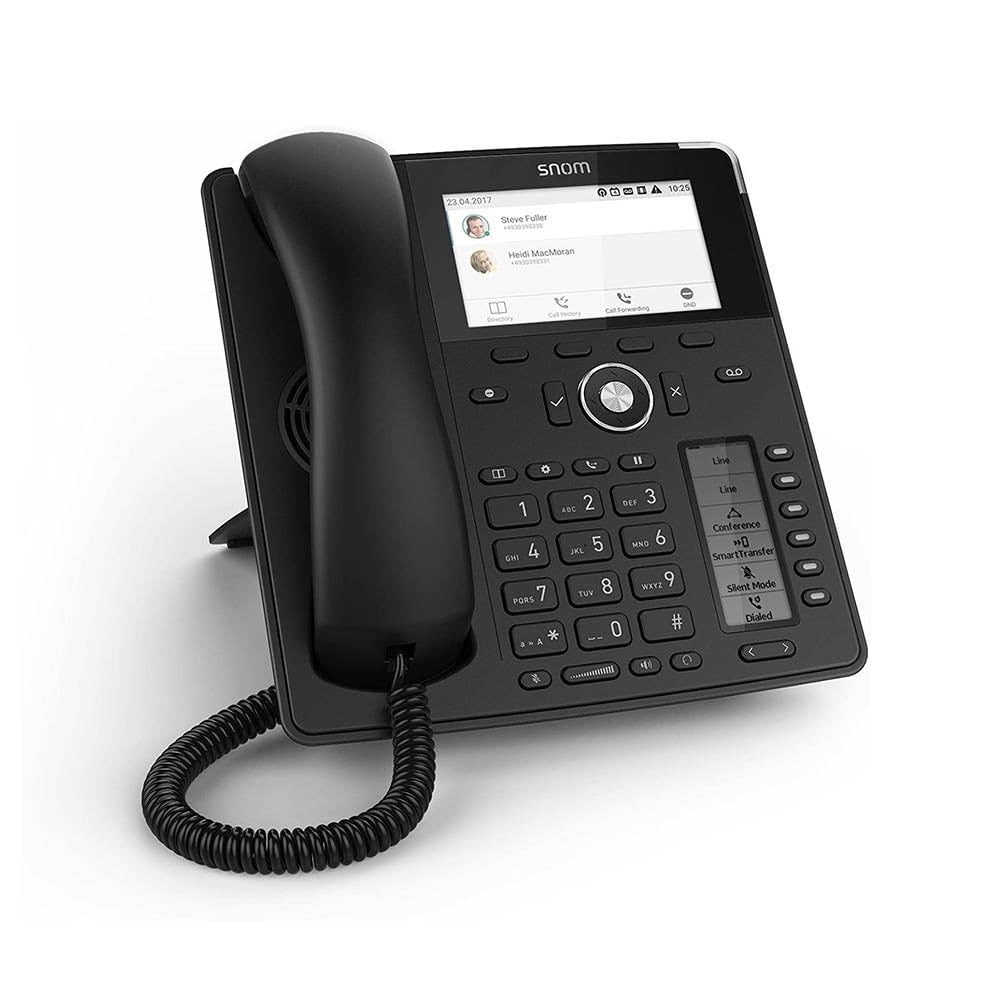 SNOM D785 Telefono IP SIP Standard con Paperless Display, Gigabit LAN e Supporto USB Bluetooth, Nero