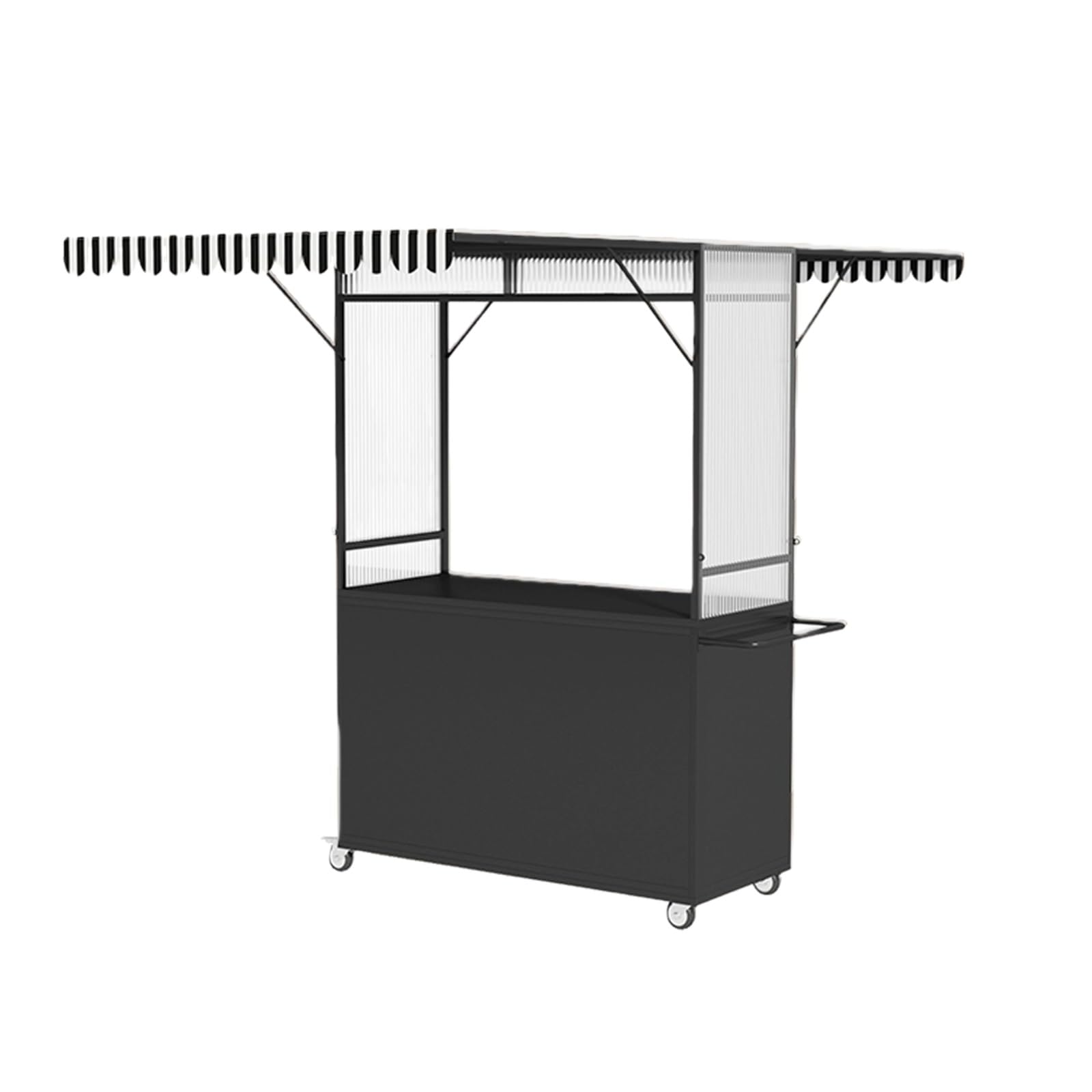 Carrello pieghevole con tettoia e ruote, carrello di vendita all'aperto per agricoltori e mercati, carrello portatile per giardinaggio e campeggio, design ty, facile da trasportare