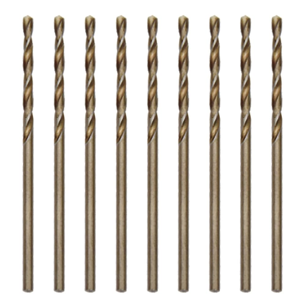 CEEYSEE 10Pcs Drill Bits 1mm HSS Cobalt Drill Bit Straight Shank Twist Drill Bits Titanium Jobber Drill Bit Sets for Stainless Steel,Aluminum